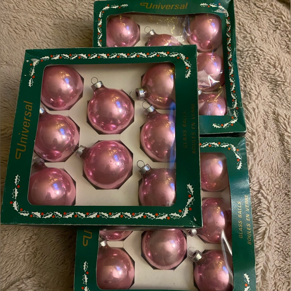Vintage glass Christmas ornaments